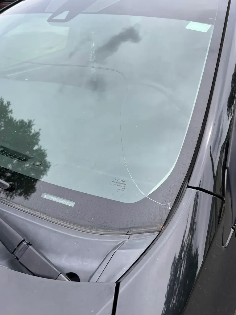 Finished windshield close-up